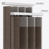 Spotted Obsidian Brown Day & Night Vertical Sheer 40cm - Zen Shades