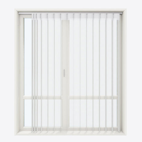 Spotted Star White Day & Night Vertical Sheer 40cm - Zen Shades