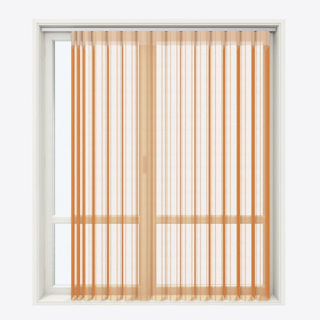 Stripe Apricot Tan Day & Night Vertical Sheer 40cm - Zen Shades