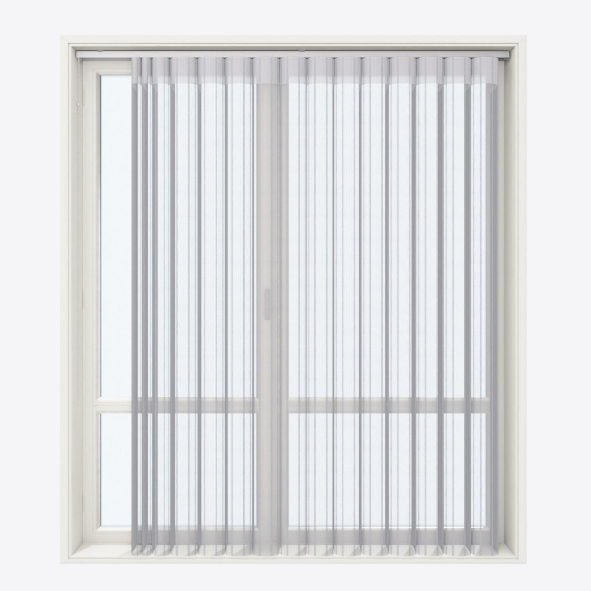 Stripe Ash Grey Day & Night Vertical Sheer 40cm - Zen Shades