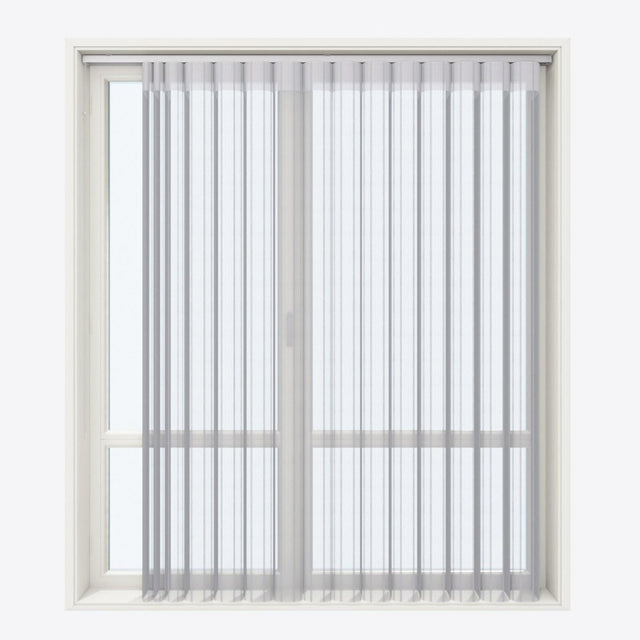Stripe Ash Grey Day & Night Vertical Sheer 40cm - Zen Shades