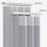 Stripe Ash Grey Day & Night Vertical Sheer 40cm - Zen Shades