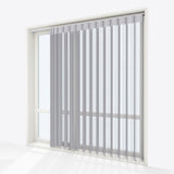 Stripe Ash Grey Day & Night Vertical Sheer 40cm - Zen Shades