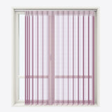Stripe Batik Pink Day & Night Vertical Sheer 40cm - Zen Shades