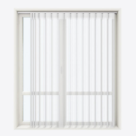 Stripe Brilliant White Day & Night Vertical Sheer 40cm - Zen Shades