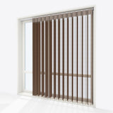 Stripe Cocoa Day & Night Vertical Sheer 40cm - Zen Shades