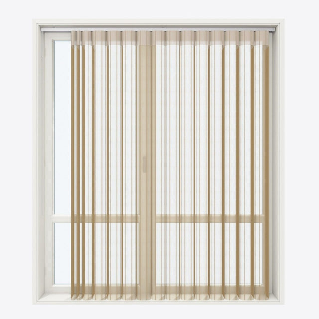 Stripe Fennel Seed Day & Night Vertical Sheer 40cm - Zen Shades