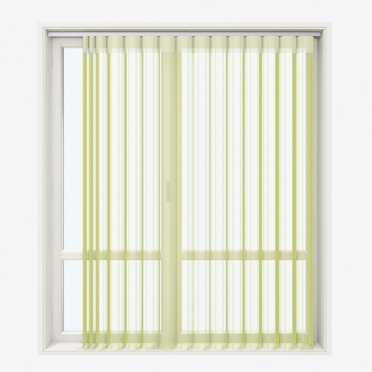 Stripe Green Banana Day & Night Vertical Sheer 40cm - Zen Shades
