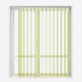 Stripe Green Banana Day & Night Vertical Sheer 40cm - Zen Shades