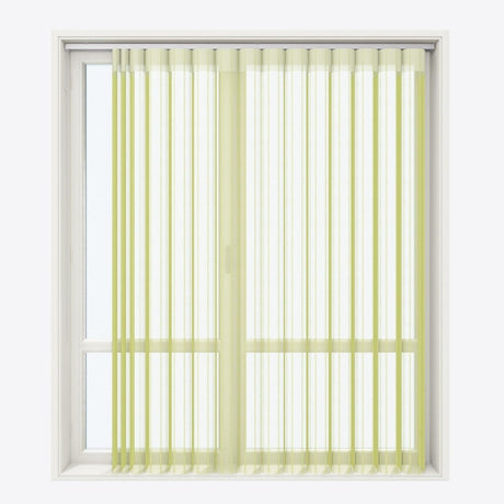 Stripe Green Banana Day & Night Vertical Sheer 40cm - Zen Shades