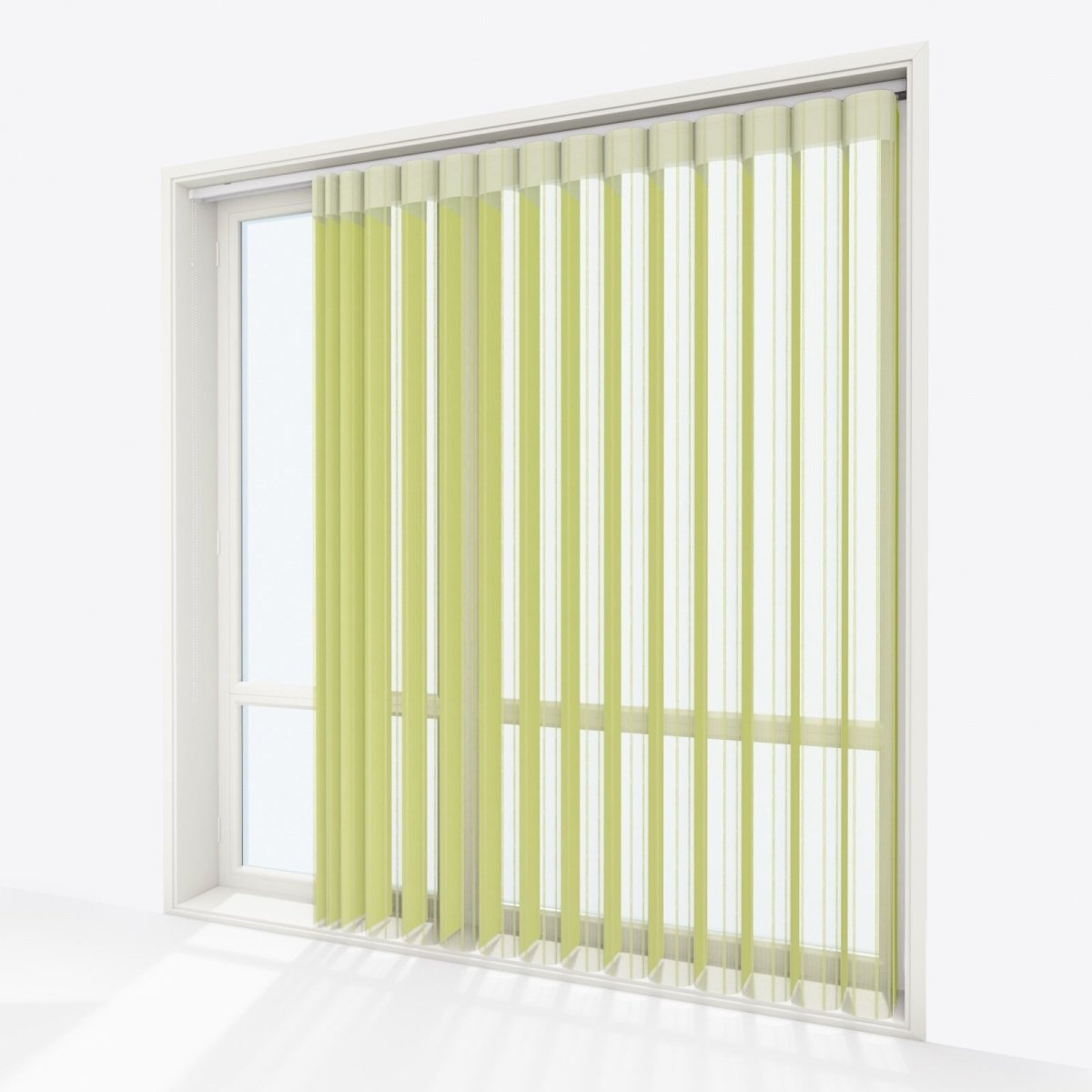 Stripe Green Banana Day & Night Vertical Sheer 40cm - Zen Shades