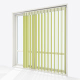 Stripe Green Banana Day & Night Vertical Sheer 40cm - Zen Shades