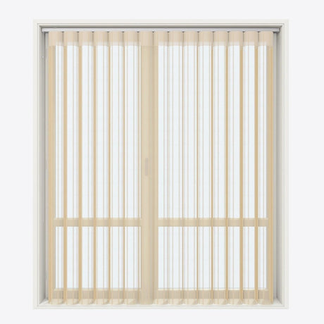 Stripe Honey Peach Day & Night Vertical Sheer 40cm - Zen Shades