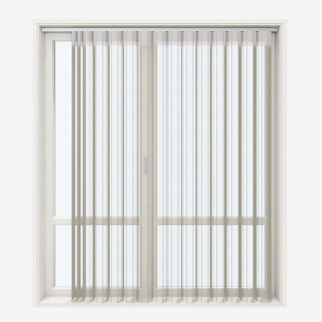 Stripe Matte Olive Day & Night Vertical Sheer 40cm - Zen Shades