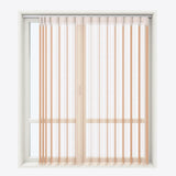 Stripe Peach Nougat Day & Night Vertical Sheer 40cm - Zen Shades