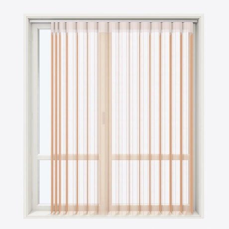 Stripe Peach Nougat Day & Night Vertical Sheer 40cm - Zen Shades