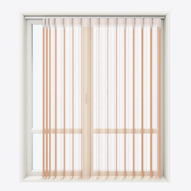 Stripe Peach Nougat Day & Night Vertical Sheer 40cm - Zen Shades