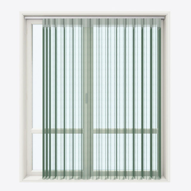 Stripe Refreshing Green Day & Night Vertical Sheer 40cm - Zen Shades
