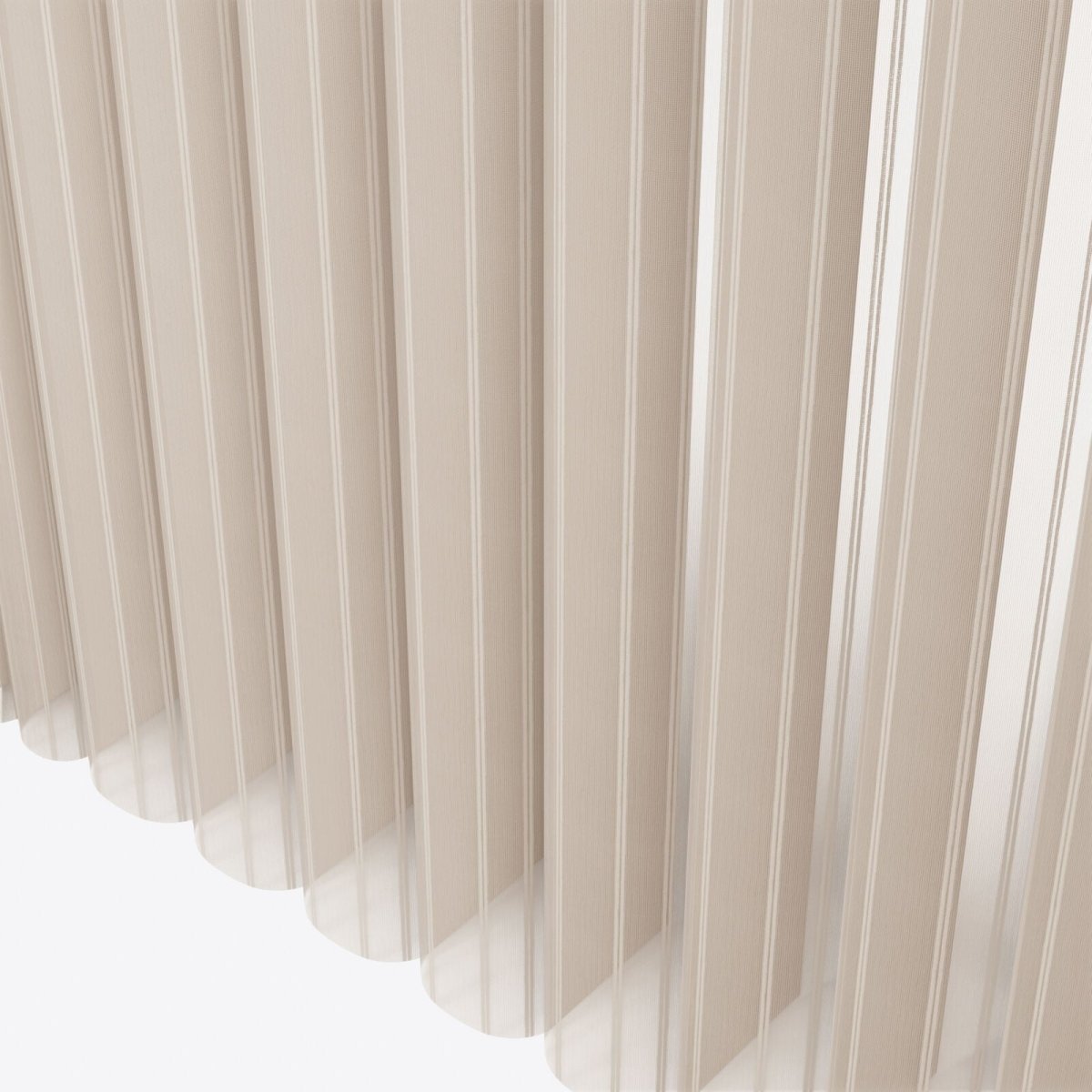 Stripe Savannah Tan Day & Night Vertical Sheer 40cm - Zen Shades