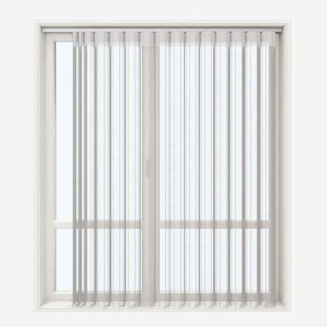 Stripe Stone Grey Day & Night Vertical Sheer 40cm - Zen Shades