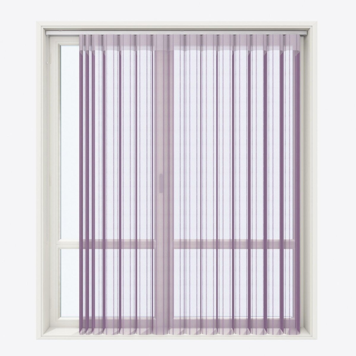 Stripe Vintage Violet Day & Night Vertical Sheer 40cm - Zen Shades