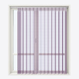 Stripe Vintage Violet Day & Night Vertical Sheer 40cm - Zen Shades
