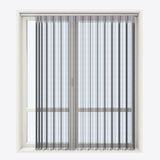 Stripe Volcanic Ash Day & Night Vertical Sheer 40cm - Zen Shades