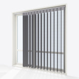 Stripe Volcanic Ash Day & Night Vertical Sheer 40cm - Zen Shades