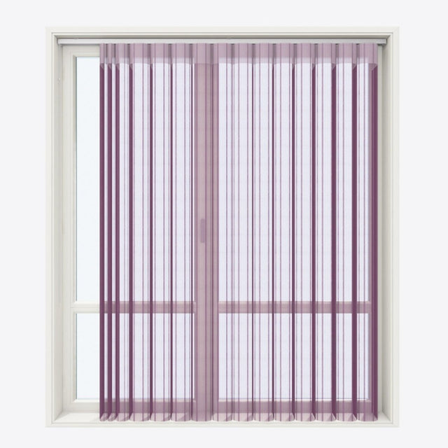 Stripe Winter Bloom Day & Night Vertical Sheer 40cm - Zen Shades