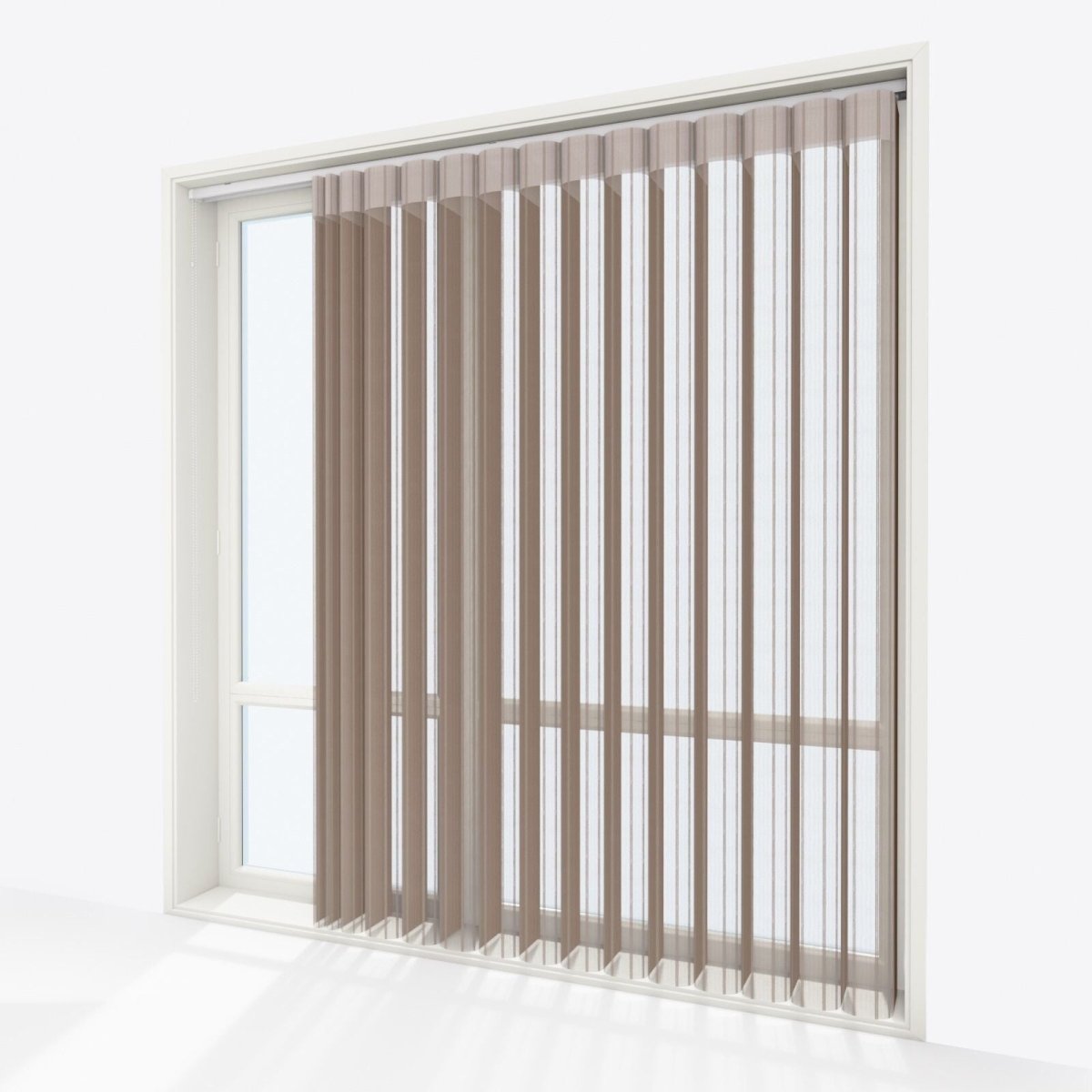 Stripe Woodsmoke Day & Night Vertical Sheer 40cm - Zen Shades