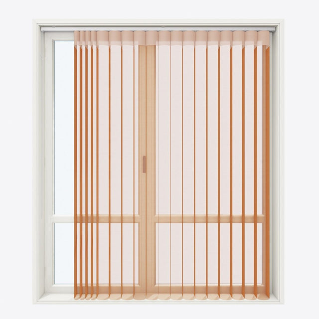 Supreme Honey Ginger Day & Night Vertical Sheer 33cm - Zen Shades