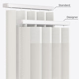 Supreme Light Gray Day & Night Vertical Sheer 33cm - Zen Shades