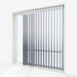 Supreme Light Grey & Slate Grey Day & Night Vertical Sheer 33cm - Zen Shades