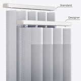 Supreme Light Grey & Slate Grey Day & Night Vertical Sheer 33cm - Zen Shades