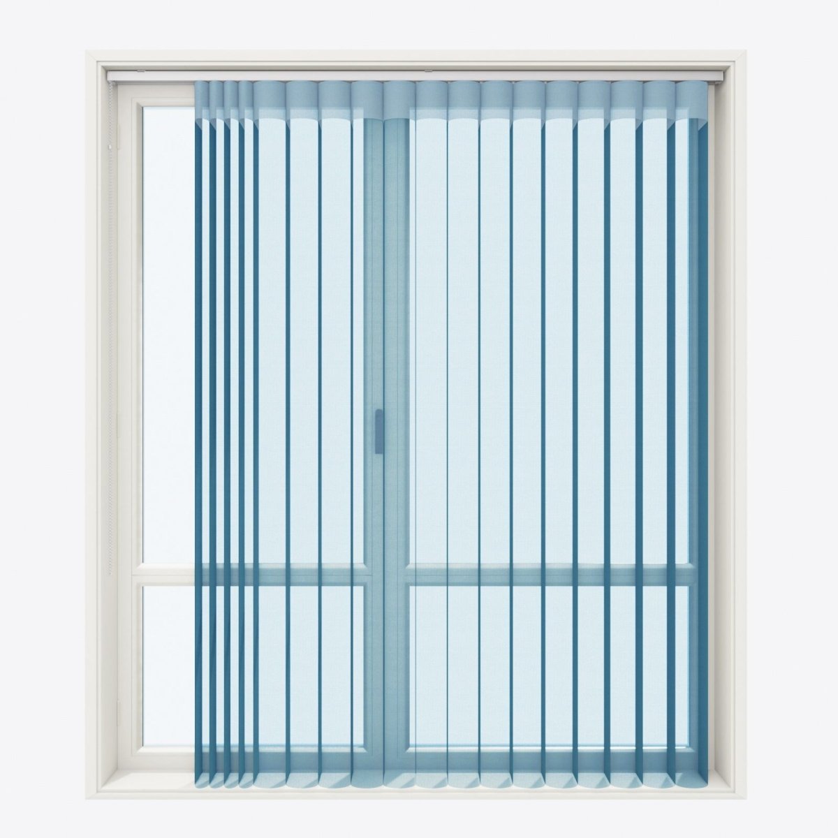 Supreme Metal Blue Day & Night Vertical Sheer 33cm - Zen Shades