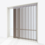 Supreme Moor Oak Grey Day & Night Vertical Sheer 33cm - Zen Shades