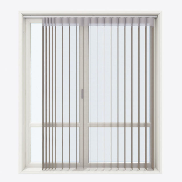 Supreme Sandstone Grey Day & Night Vertical Sheer 33cm - Zen Shades