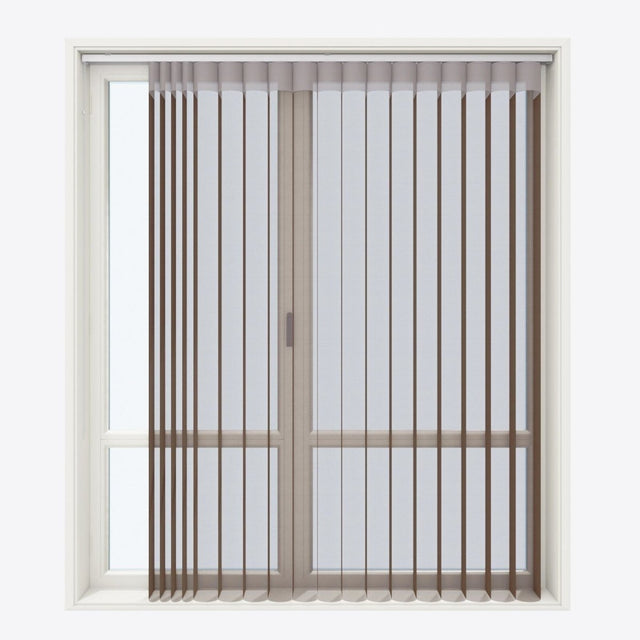 Supreme Terra Brown Day & Night Vertical Sheer 33cm - Zen Shades