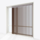 Supreme Terra Brown Day & Night Vertical Sheer 33cm - Zen Shades