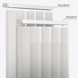 Supreme White & Mocha Black Print Day & Night Vertical Sheer 33cm - Zen Shades