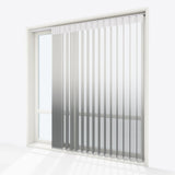 Supreme White & Mocha Black Print Day & Night Vertical Sheer 33cm - Zen Shades