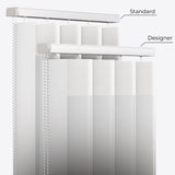 Supreme White & Steel Grey Print Day & Night Vertical Sheer 33cm - Zen Shades