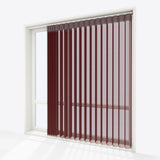 Supreme Wine Red Day & Night Vertical Sheer 33cm - Zen Shades