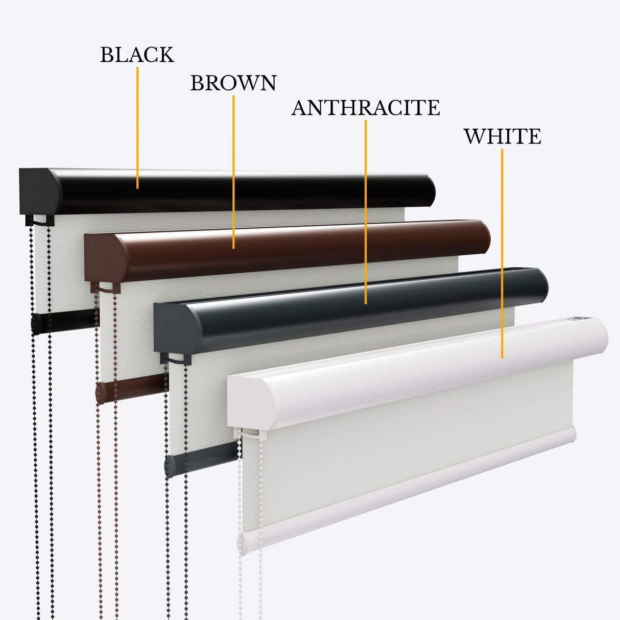Tecnica Papyrus White Blackout Roller Blinds - Zen Blinds