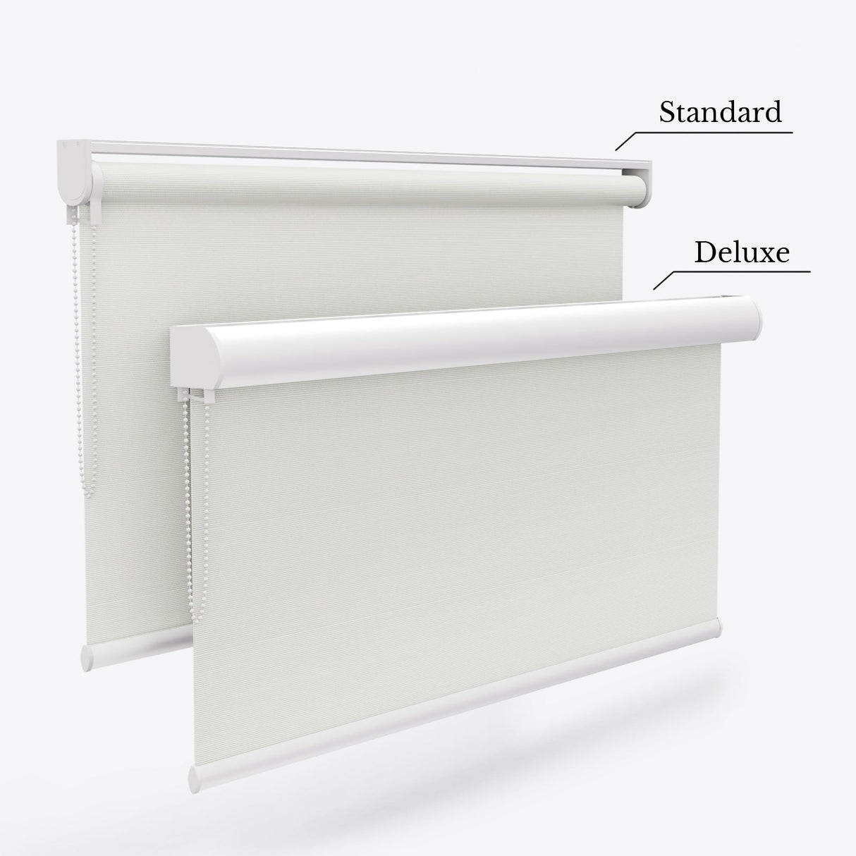 Tecnica Papyrus White Blackout Roller Blinds - Zen Blinds