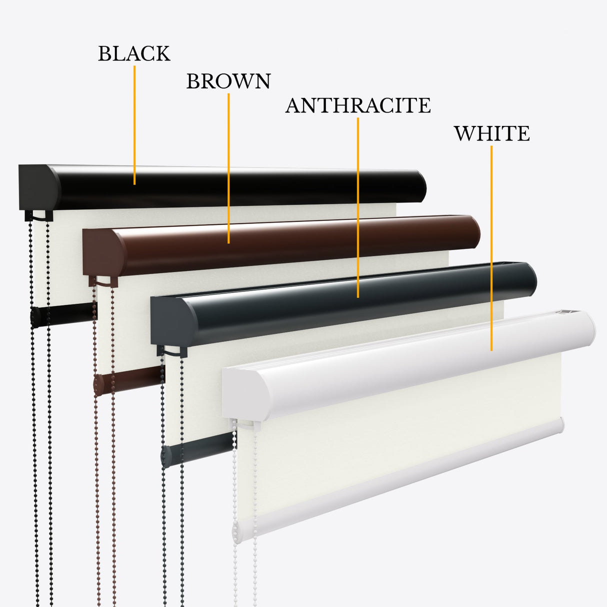 Vogue Fog White Roller Blinds - Zen Blinds