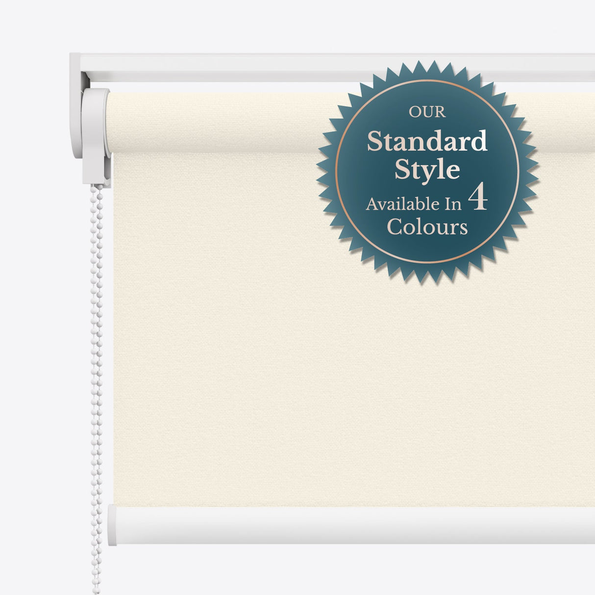 Vogue Pepper White Roller Blinds - Zen Blinds